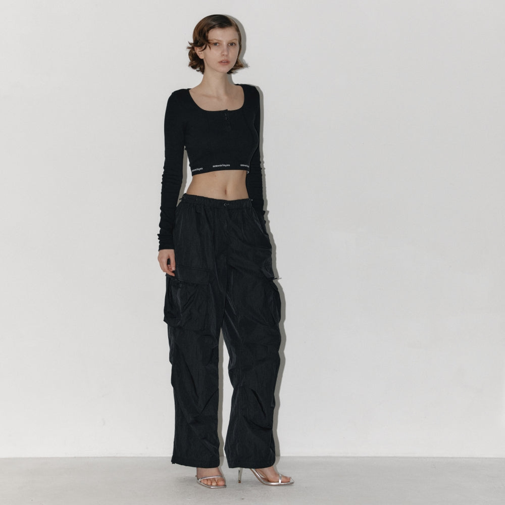 Triple string pants Black