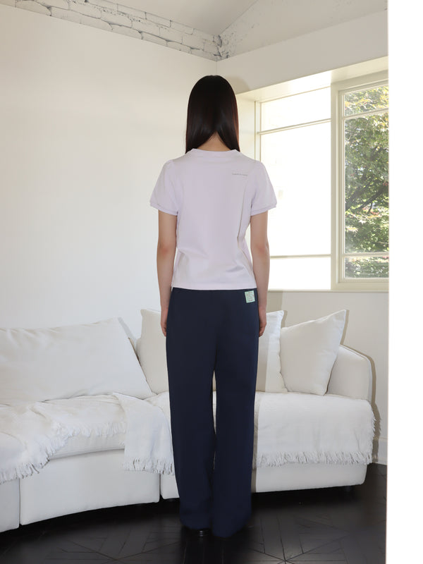 SEERSUCKER BUTTON PANTS (NAVY)