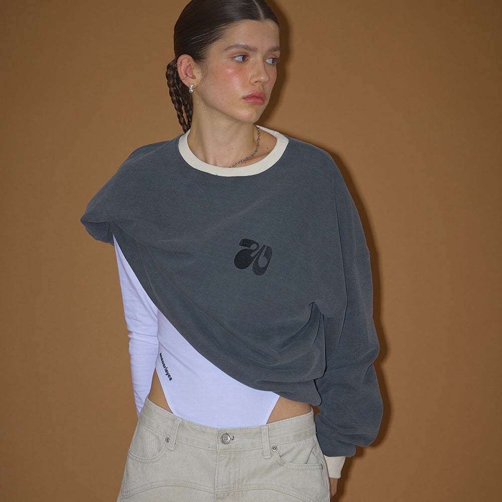 Symbol pigment boxy sweatshirt