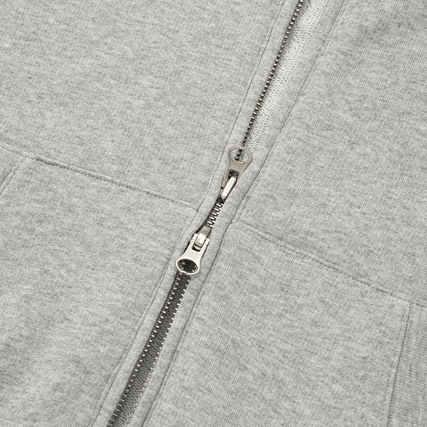 SMALL CHERRY REGULAR FIT HOODIE ZIP UP [MELANGE GRAY]