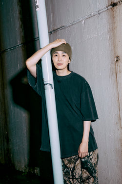 Collaboration Vintage Print T-shirt | Karuma × 2PLAN - BLACK