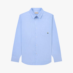 Stranger Classic Fit Flower Cotton Shirt (Blue Stripe)