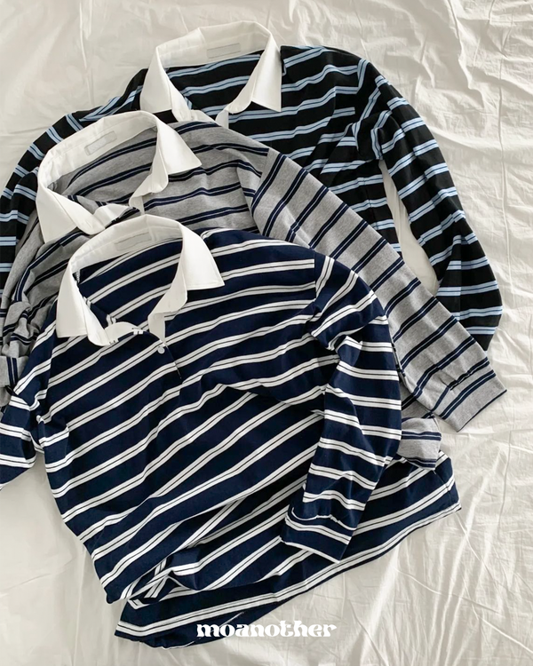 LOOSE STRIPE KARA RUGBY T SHIRTS