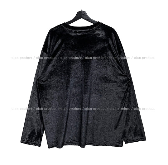 Growing printed velvet long sleeves