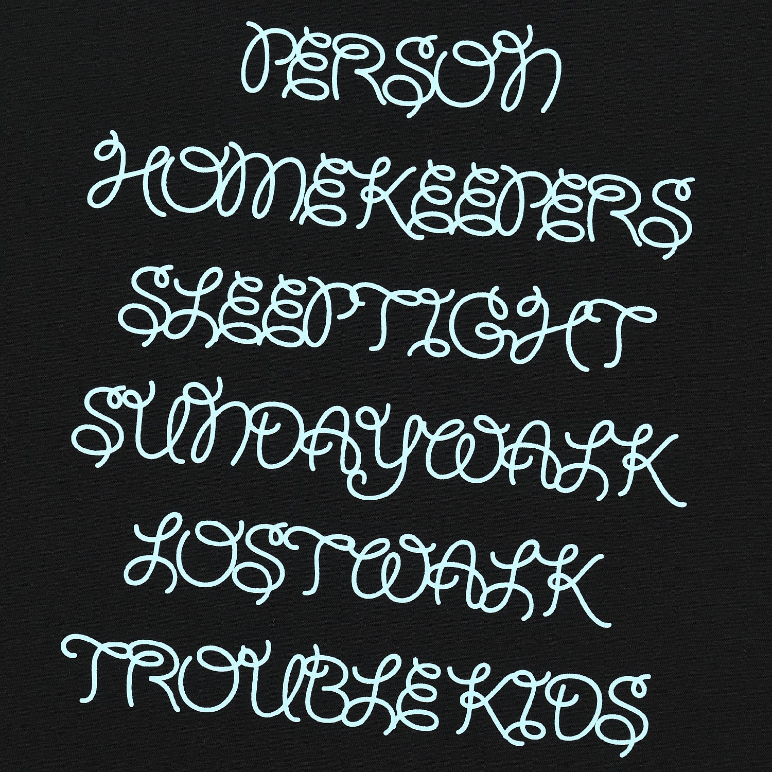 three trouble kids tee_black