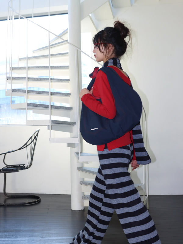 REVERSIBLE POCKET BAG (RED & NAVY)