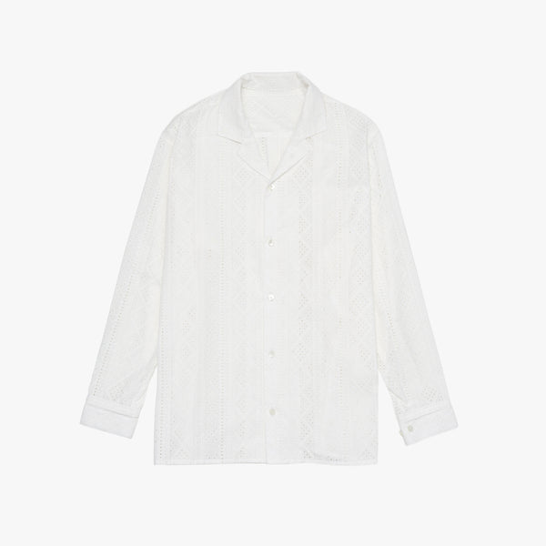 Stranger Classic Fit Lace Shirt (White)