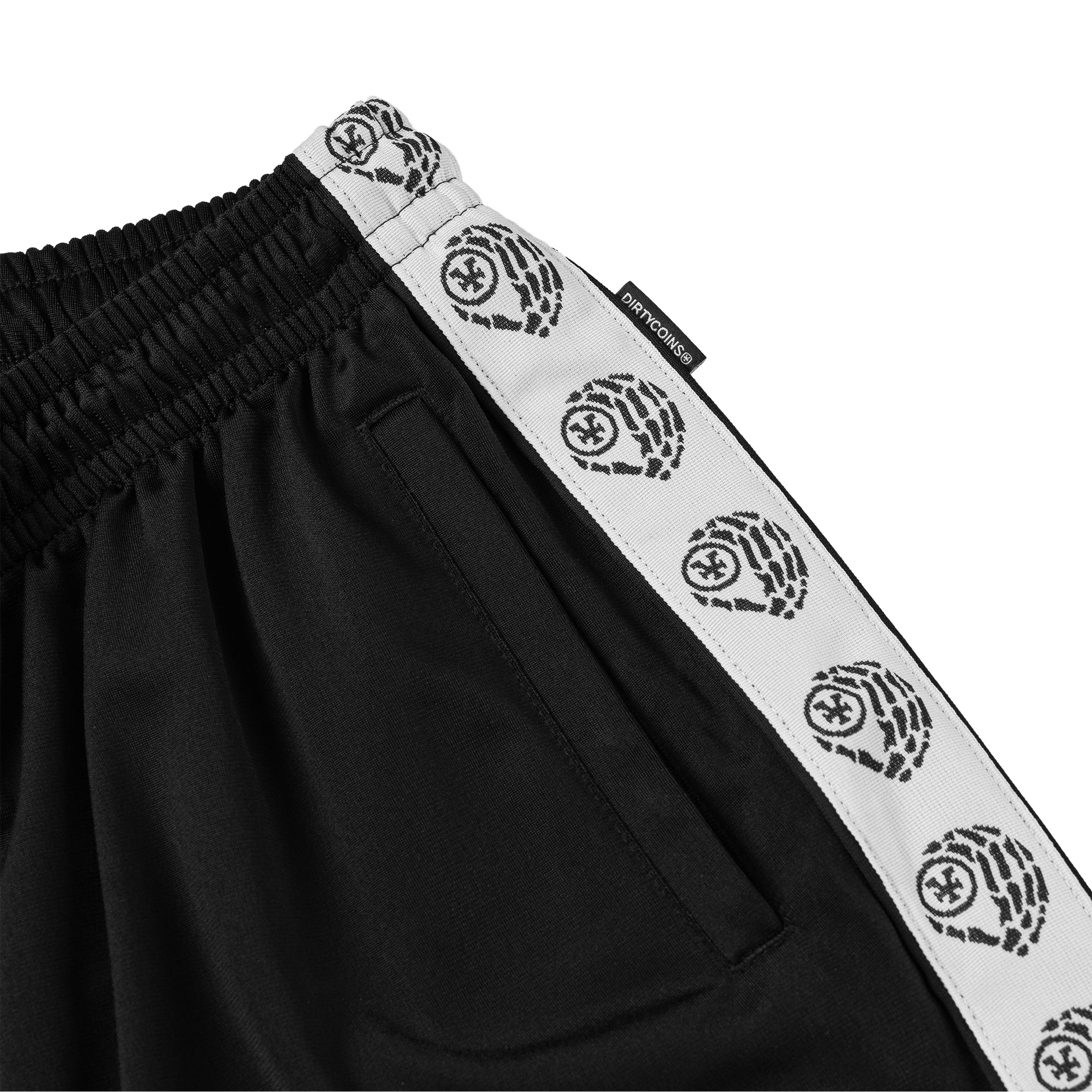 Track Pants Relaxed Taped Logo - Black