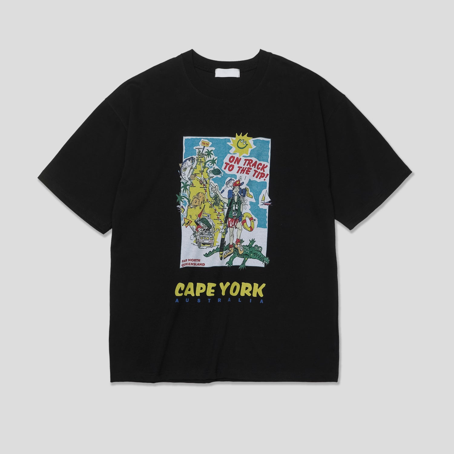 Cape printing half t-shirt