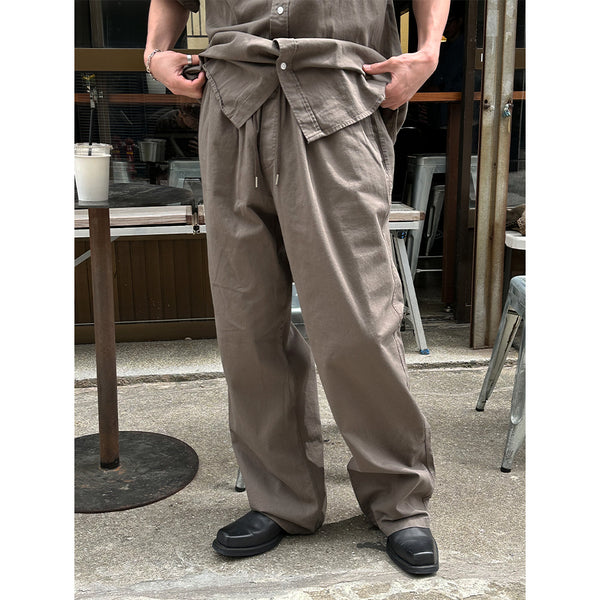 [SET UP가능] Washed cotton banding pants(6color)