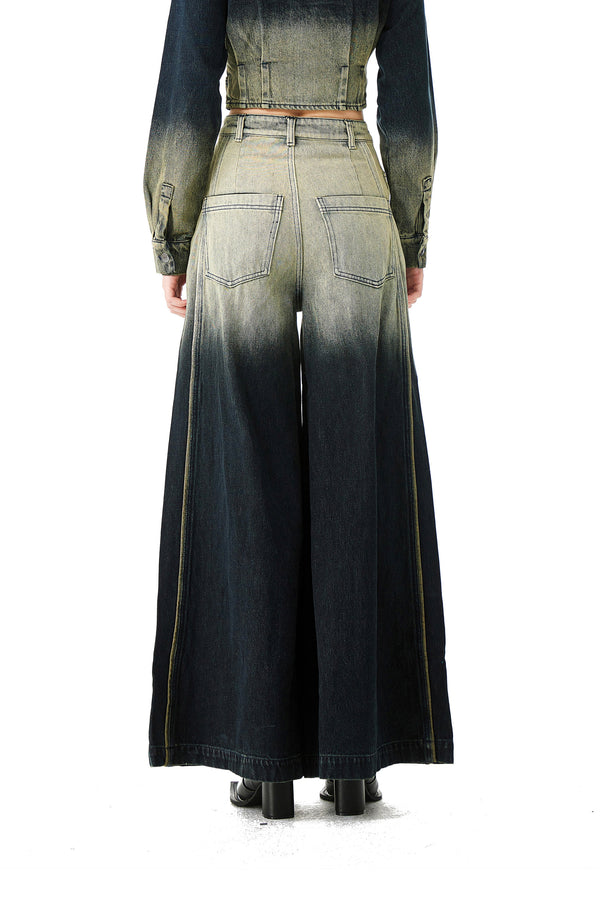 Gradient Wide-Leg Jeans