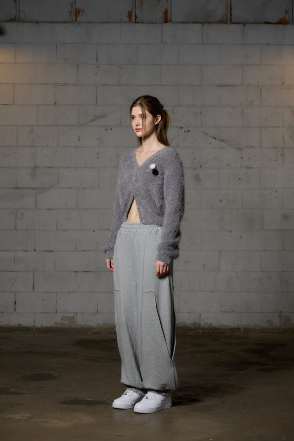 DIANA KNIT CARDIGAN / GRAY