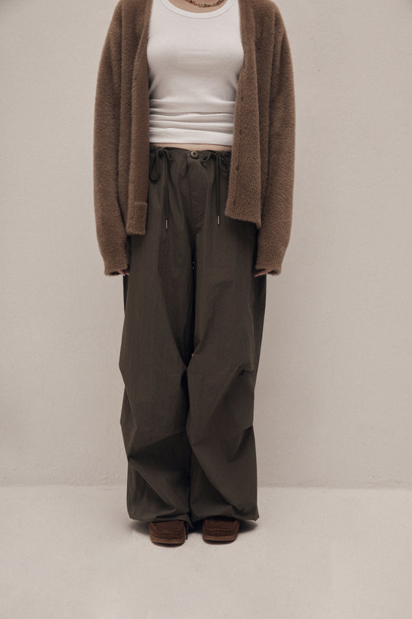 Wide Parachute Pants, Khaki