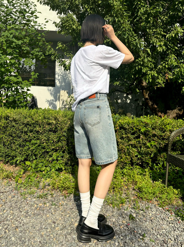 クラシックビンテージハーフレングスデニムパンツ code 18202