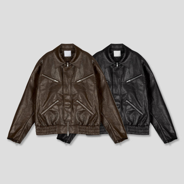 Jackson Leather Jacket (2color)