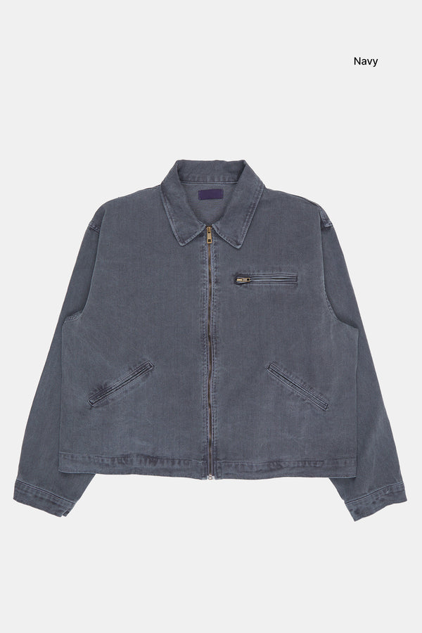 Scaddan pigment zip-up work jacket