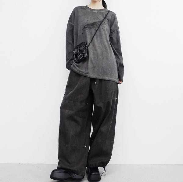 (Unisex) Lenan String Slit Pants