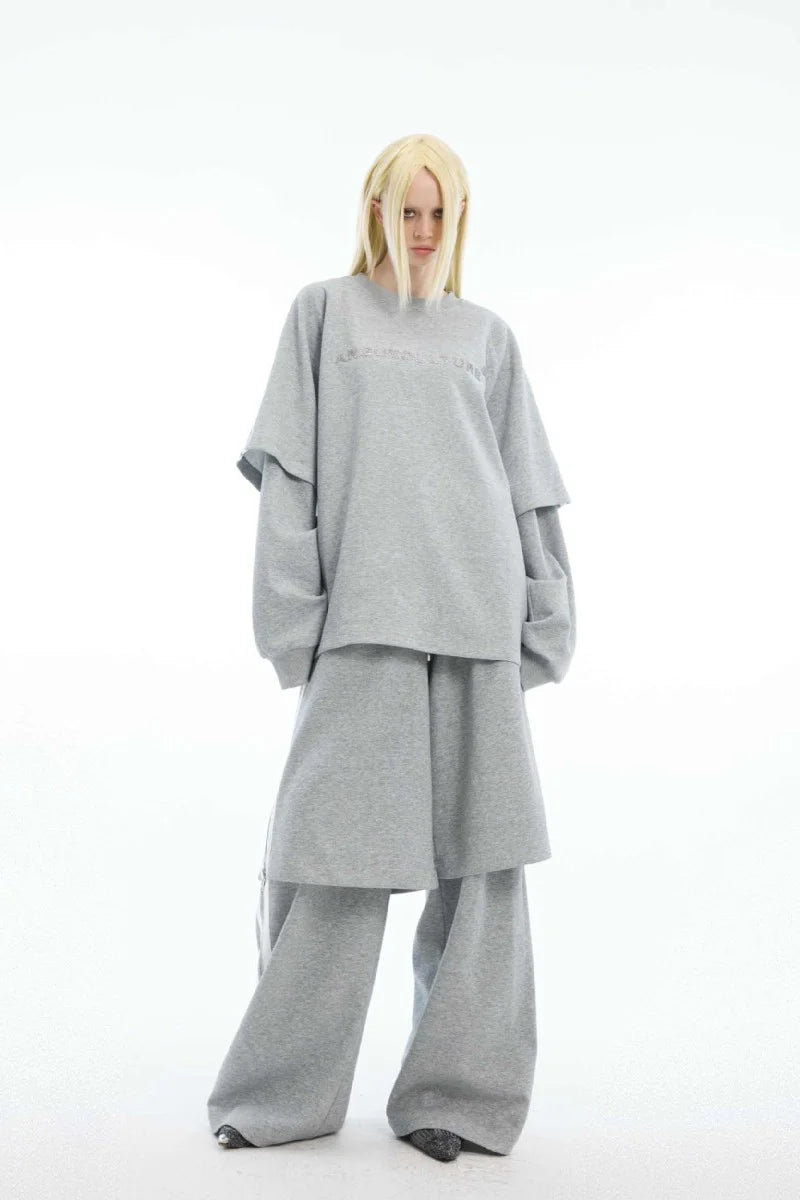 Colorblock Layered Sweatpants