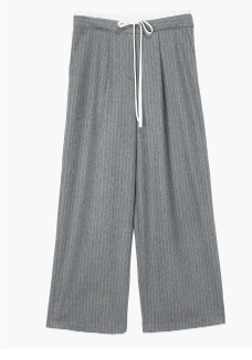 Nady Wool Stripe Layered Wide Slacks (2 colors)