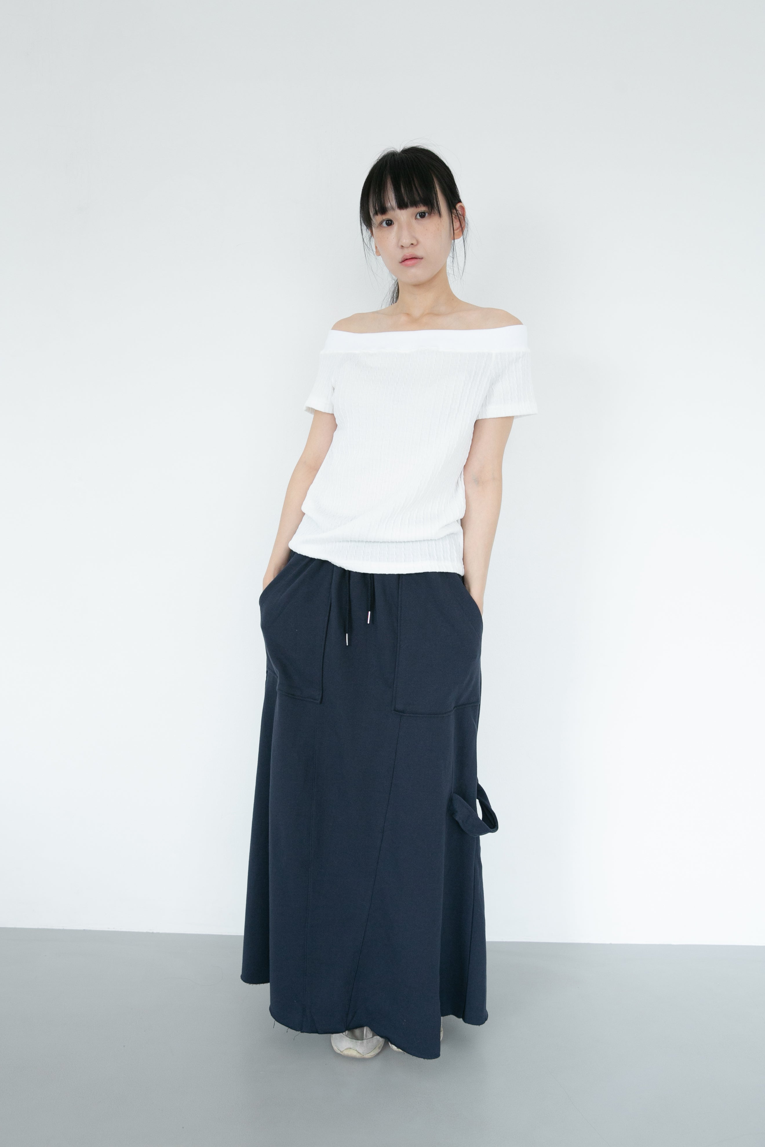 loop jersey long skirt(3colors)