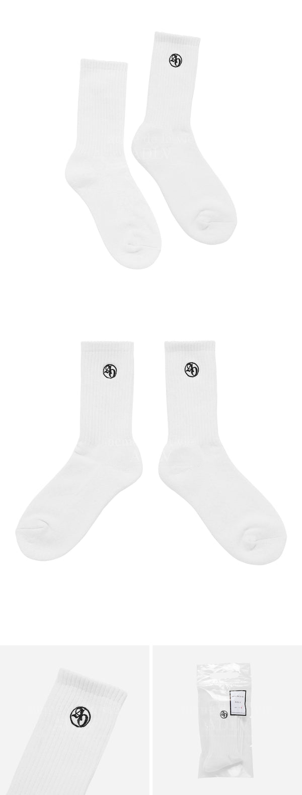 CIRCLE SYMBOL SOCKS WHITE