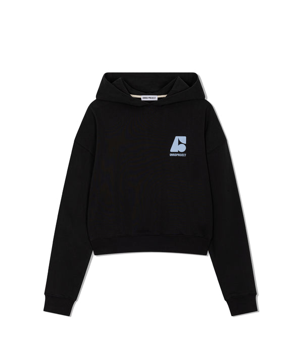 Women's Essential Crop Hoodie - Black