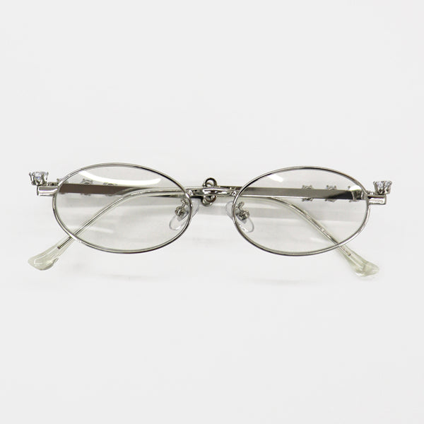 Kilber Side Cubic Round Silver-rimmed Glasses