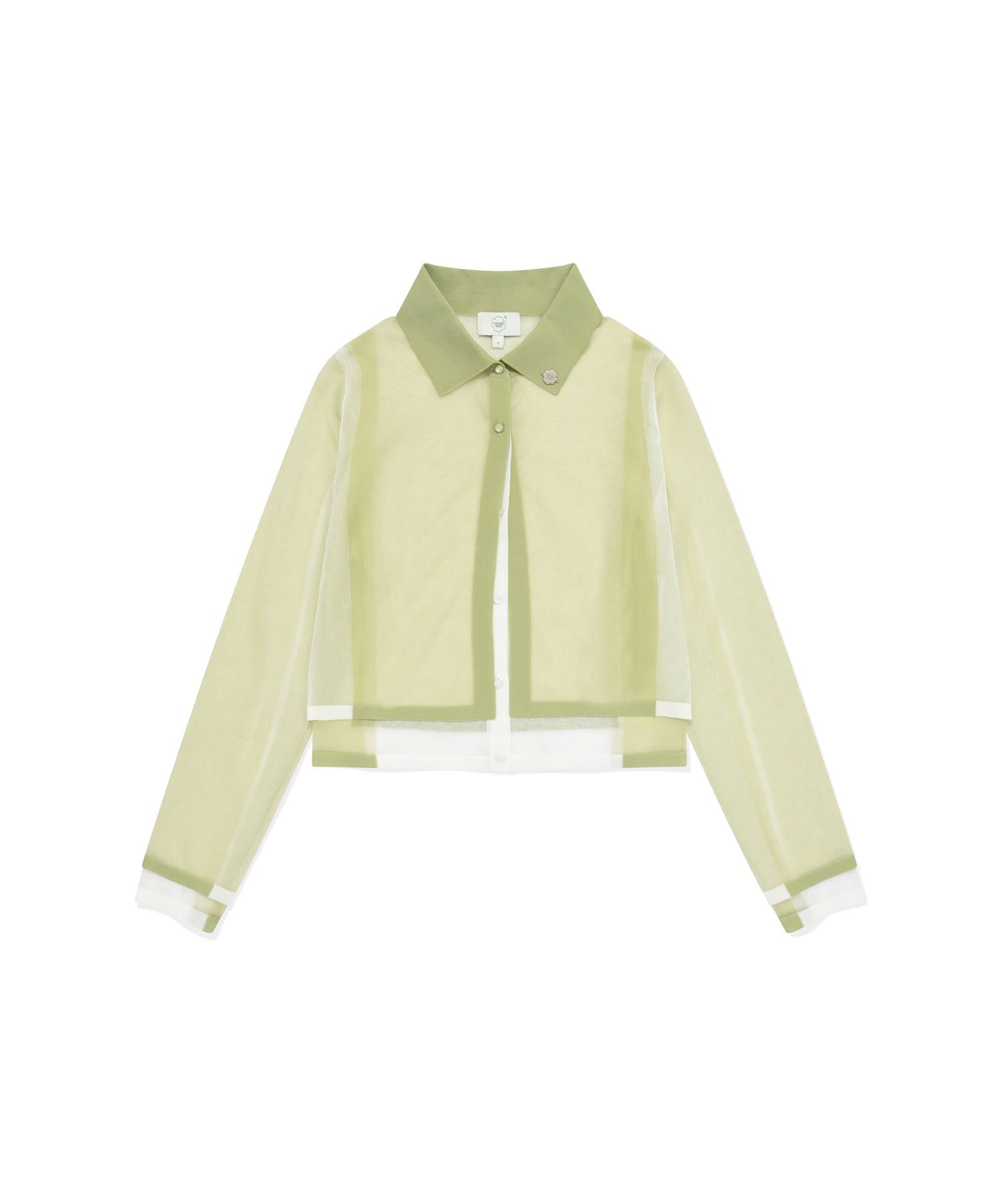 Women's Layered Collar Knit Cardigan Light Lime