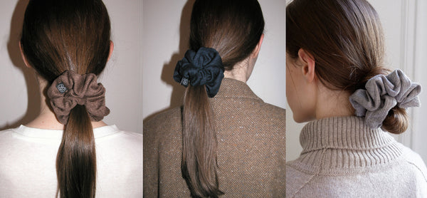 Basic Knit Scrunchie_Brown