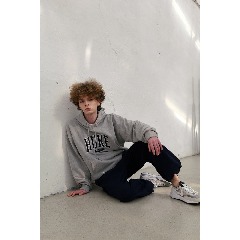 HUKE Logo NAVY Hood-T