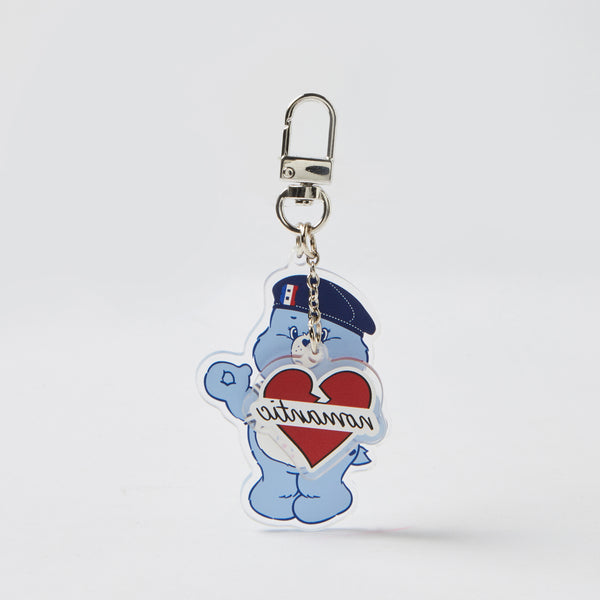 NEW PARISIAN CARE BEARS NOMANITC KEYRING BLUE