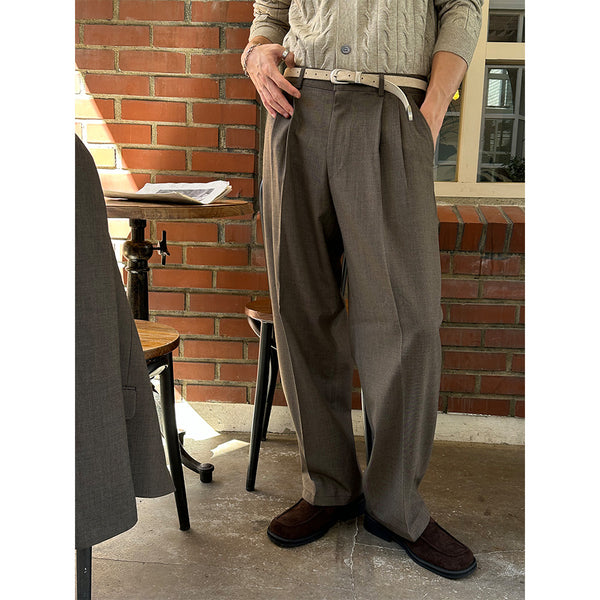 [F/W] Standard two tuck wide slacks(2color)