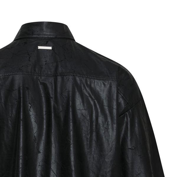 [0022] Lan Crack Leather Tie Shirt