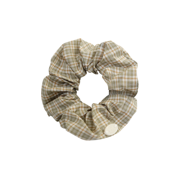 [3EA 1SET] COZY CHECK SCRUNCHIE