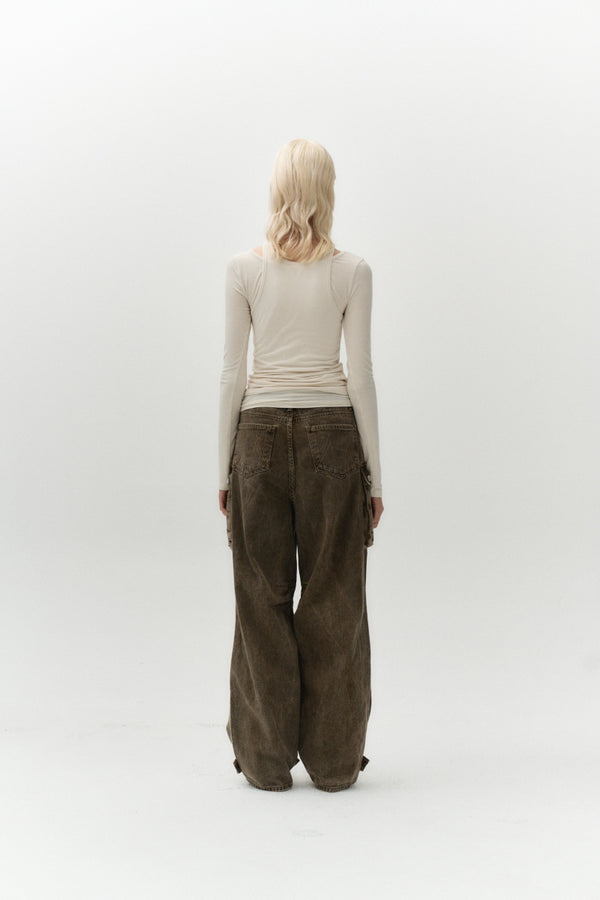 4 cargo pants (brown)