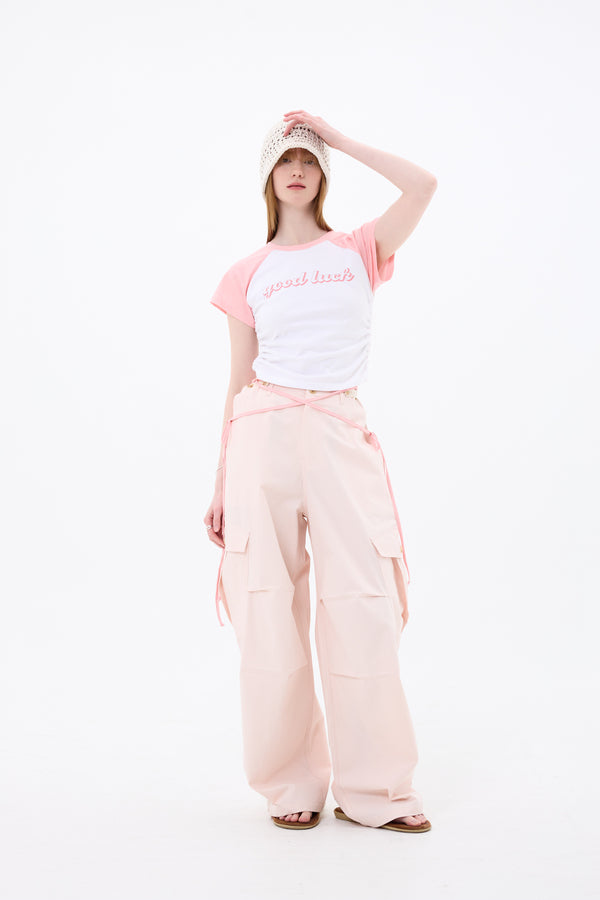 LUNA WIDE PANTS / PINK