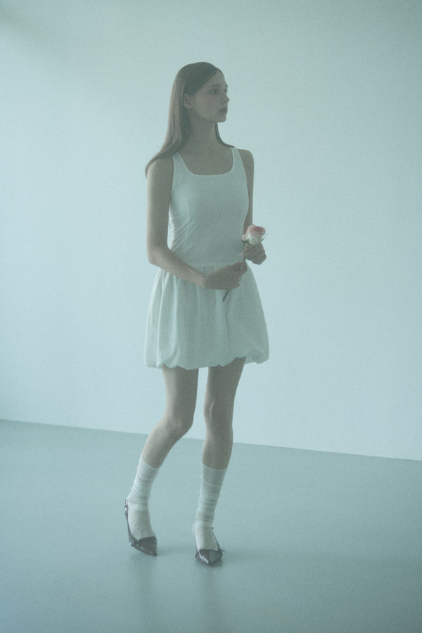Pumpkin mini dress_white