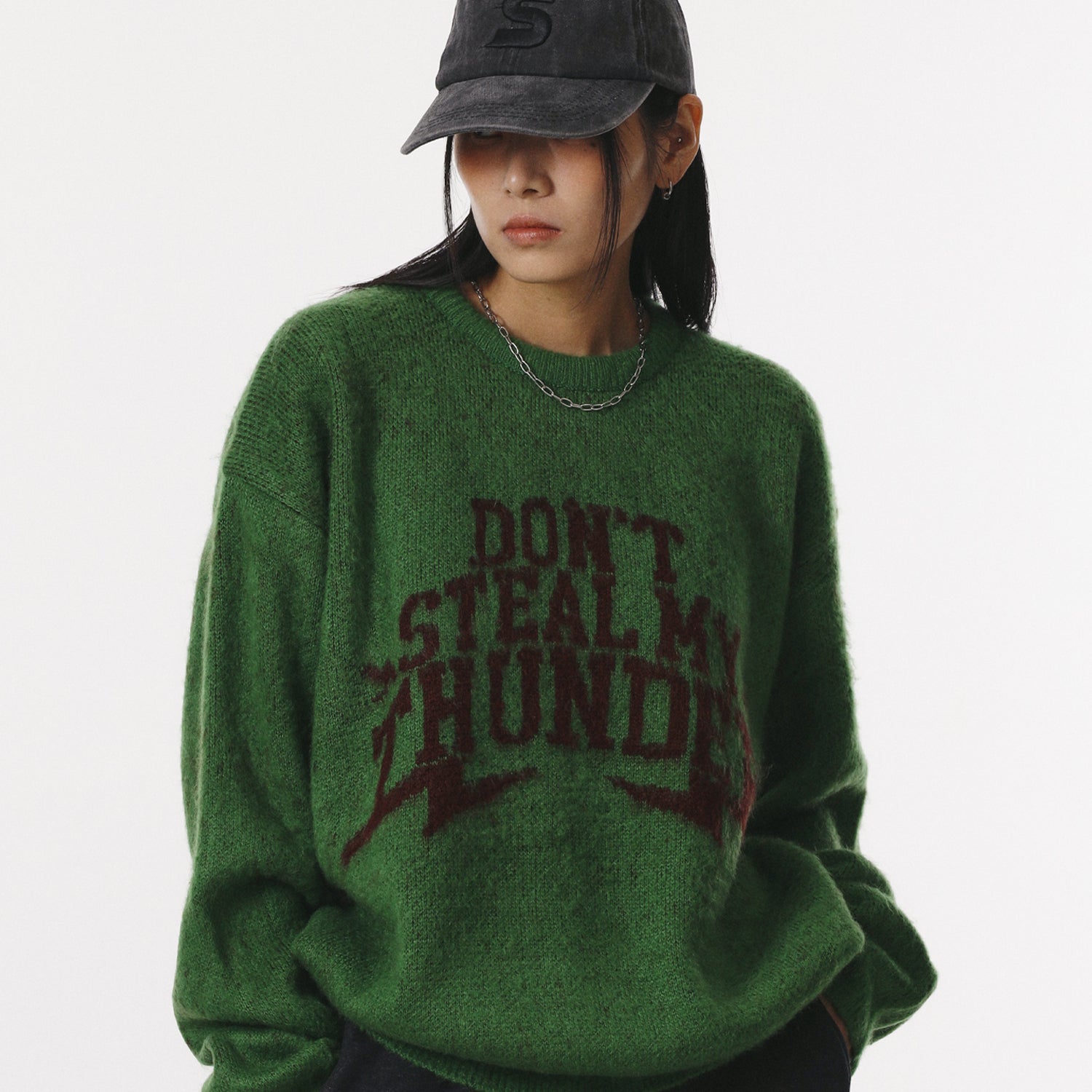 THUNDER BRUSHED KNIT - GREEN