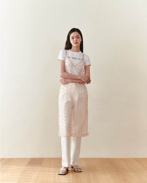 Ribbon Lace Layered Dress [PINK]  