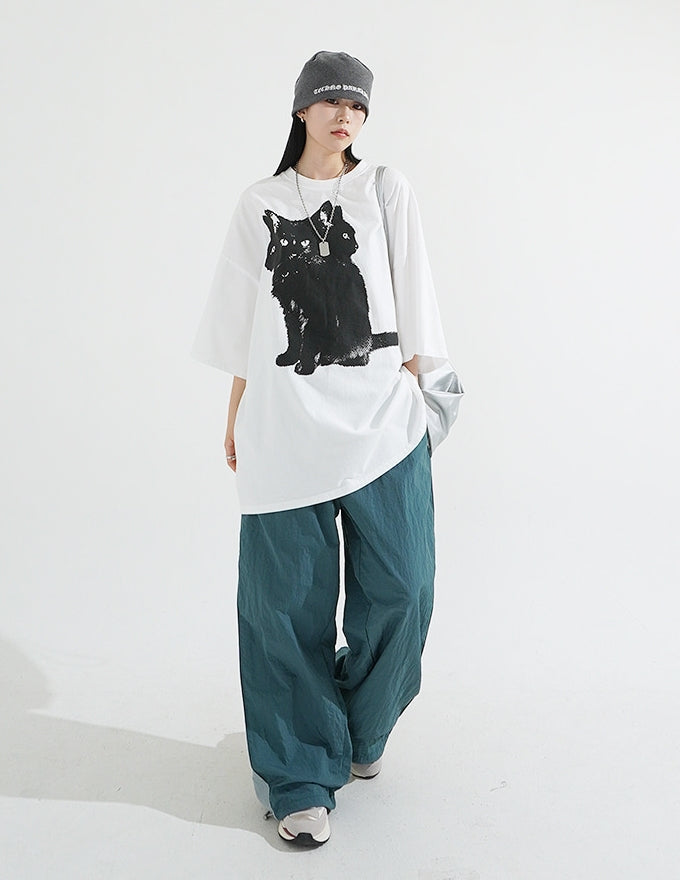 3 Cat Overfit T-Shirt