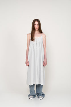 [3rd-Order] LAYERED SLEEVELESS LONG DRESS (LIGHT GREY)