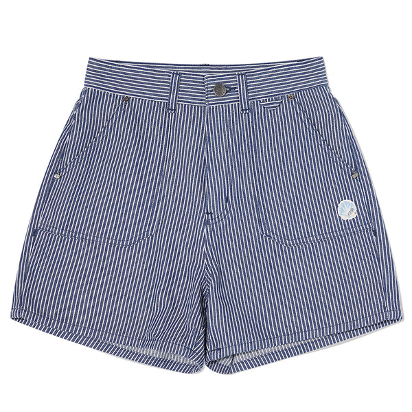 CHERRY STRIPE DENIM SHORT PANTS [NAVY]