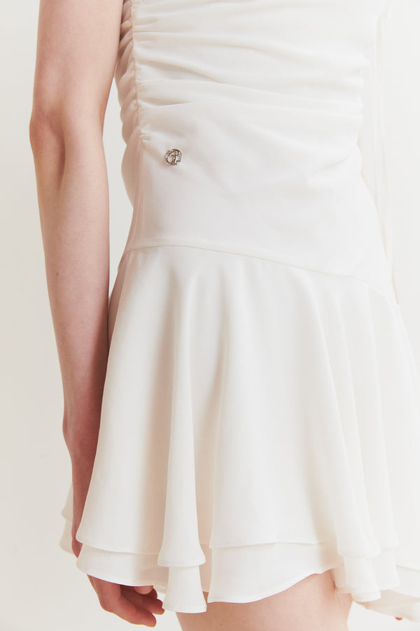 LILY FRILL DRESS ivory