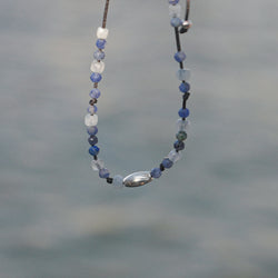 Sea of Youth, single line bracelet_March Birthstone