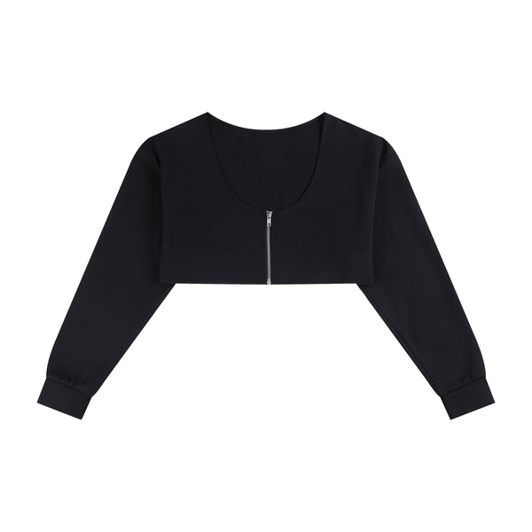 Scoop-Neck Cropped Jacket