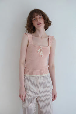 Morie sleeveless knit_pink