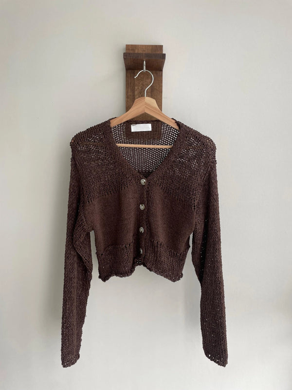 leat knit cardigan