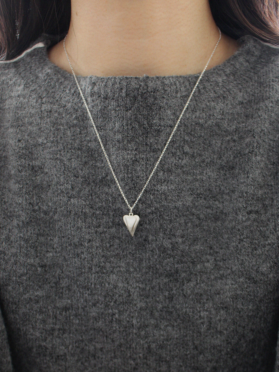 【MADE】 double heart necklace (50cm)