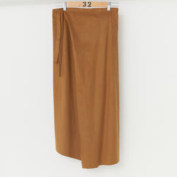 TECH SUEDE WRAP SKIRT