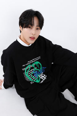 Collaboration Graphic Print Sweatshirt | Hyeonsu × VENHIT